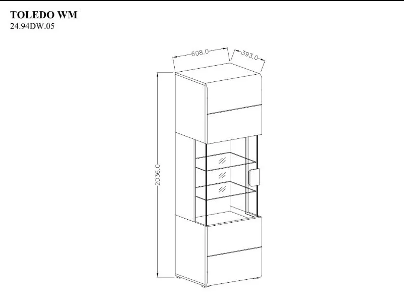 Wysoka witryna TOLEDO antracytowa TYP 05_Helvetia_03 image