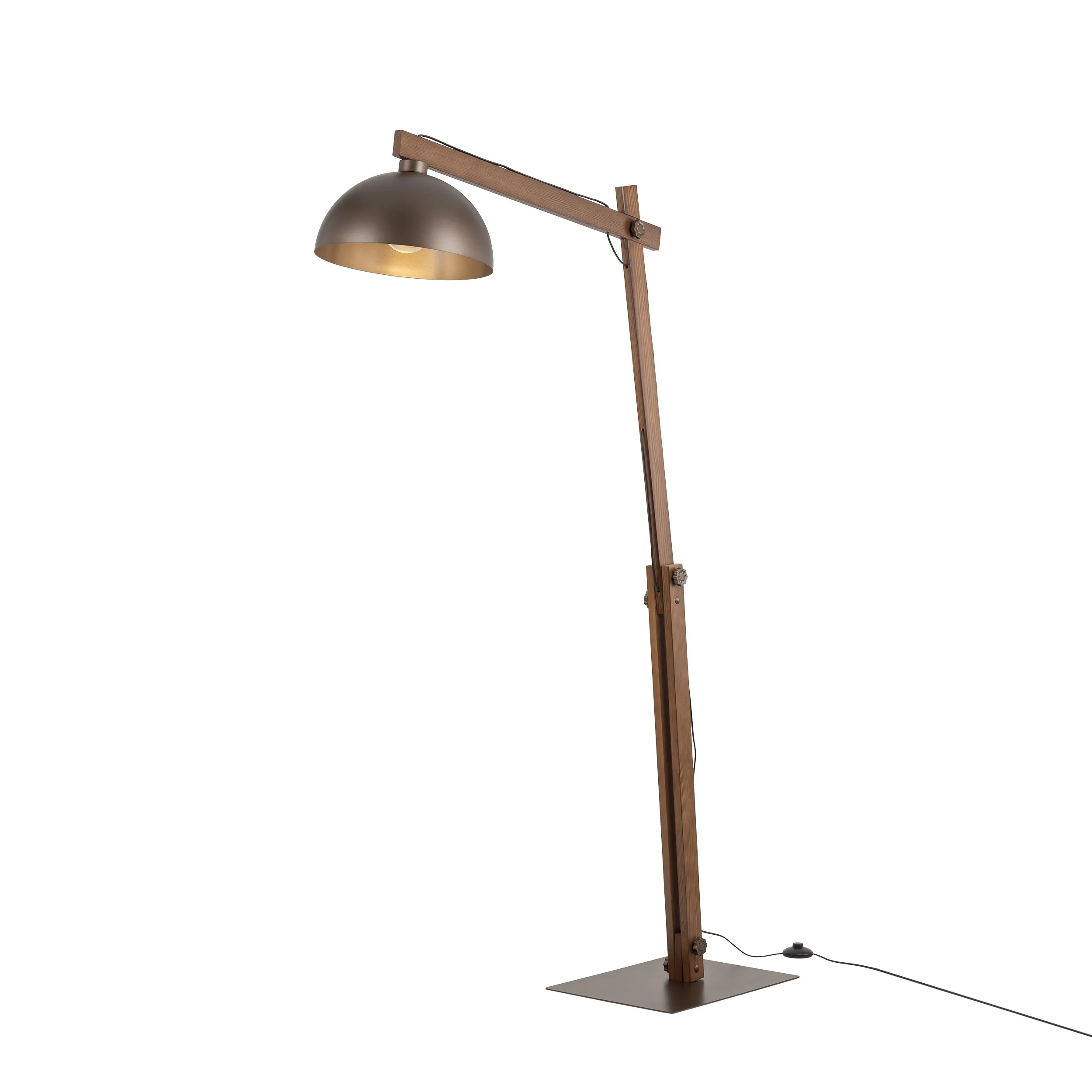 Lampa podłogowa OSLO ciemny orzech brązowa 180x80x35cm - TK_6319