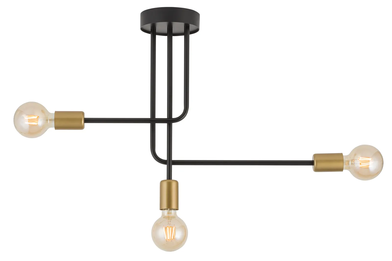 Lampa sufitowa/plafon GINO 3 czarno-złoty - SI_32380