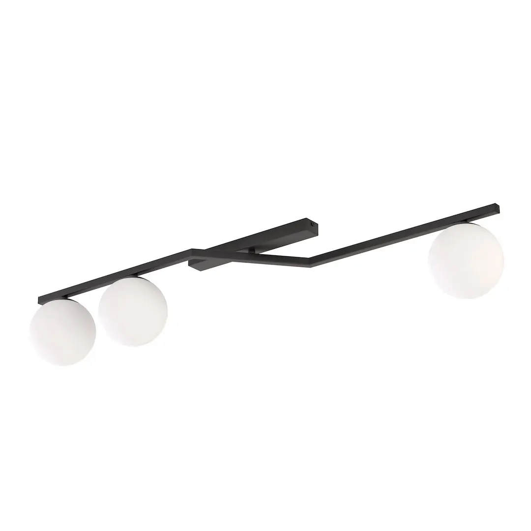 Lampa sufitowa metalowa NATON 3 BL OPAL plafon biała