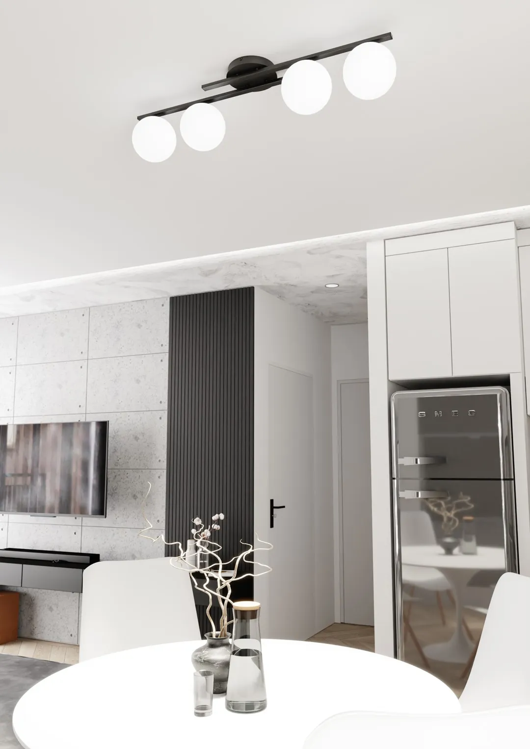 Lampa sufitowa kule KAIRO 4 BL OPAL - 1446/4