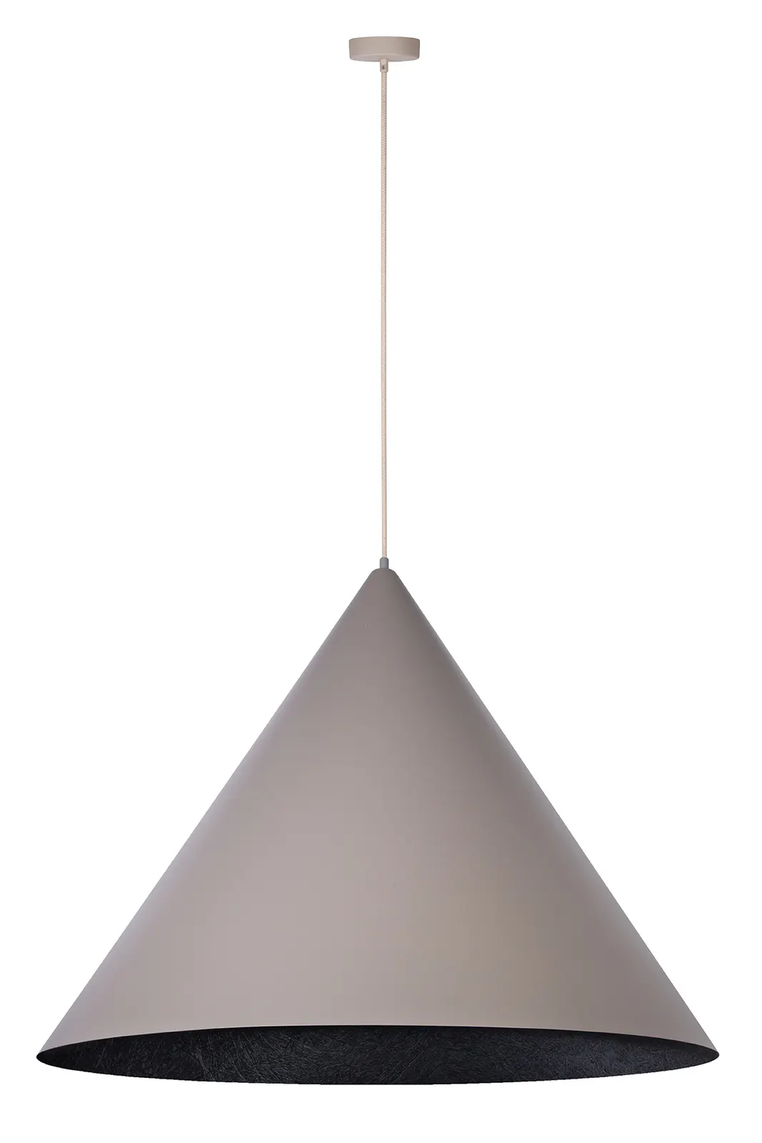 Lampa wisząca VESUVIO L taupe czarna