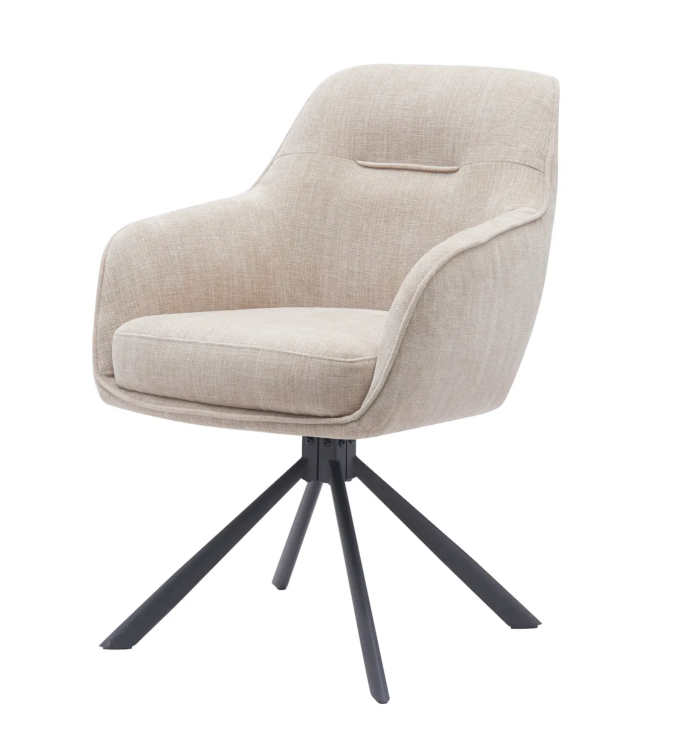 Krzesło obrotowe AVOLA z podłokietnikami - beżowy