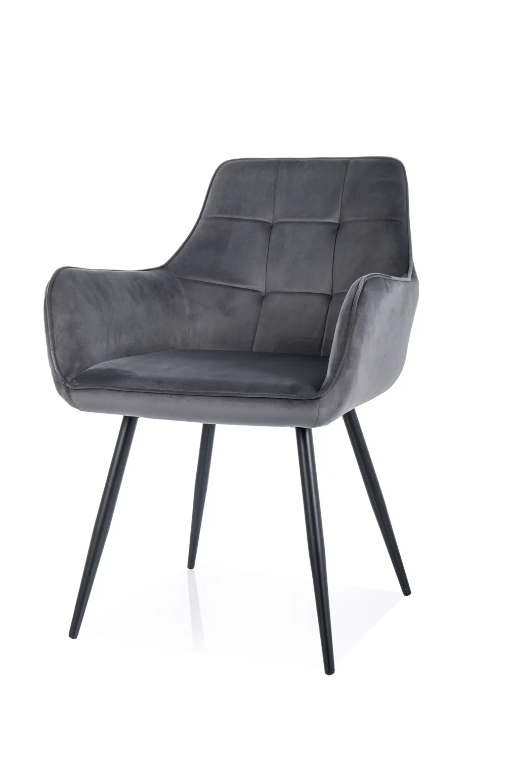 KRZESŁO LEMON VELVET CZARNY STELAŻ/SZARY BLUVEL 14 - LEMONVCSZ