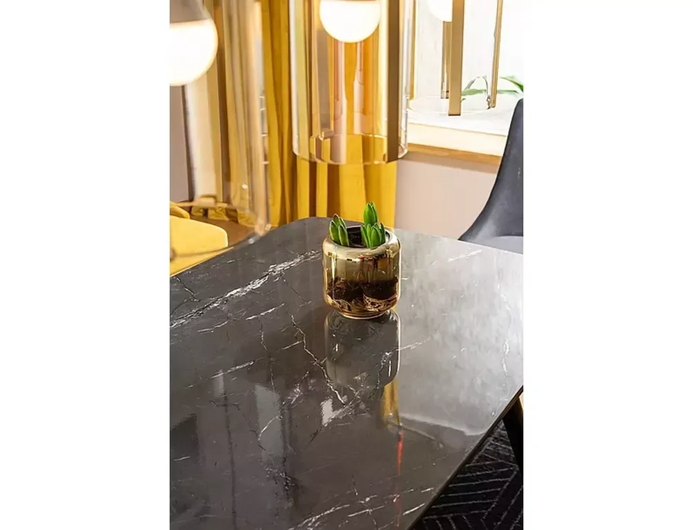 Stół CYRYL I 80x140 nowoczesny glamour, efekt kamienia Signal - CYRYLCC140