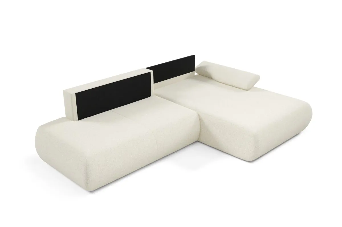 Narożnik rozkładany z pojemnikiem PUENTE 286 cm prawostronny kremowy - PUENTE_NAR_PUENTE03_P