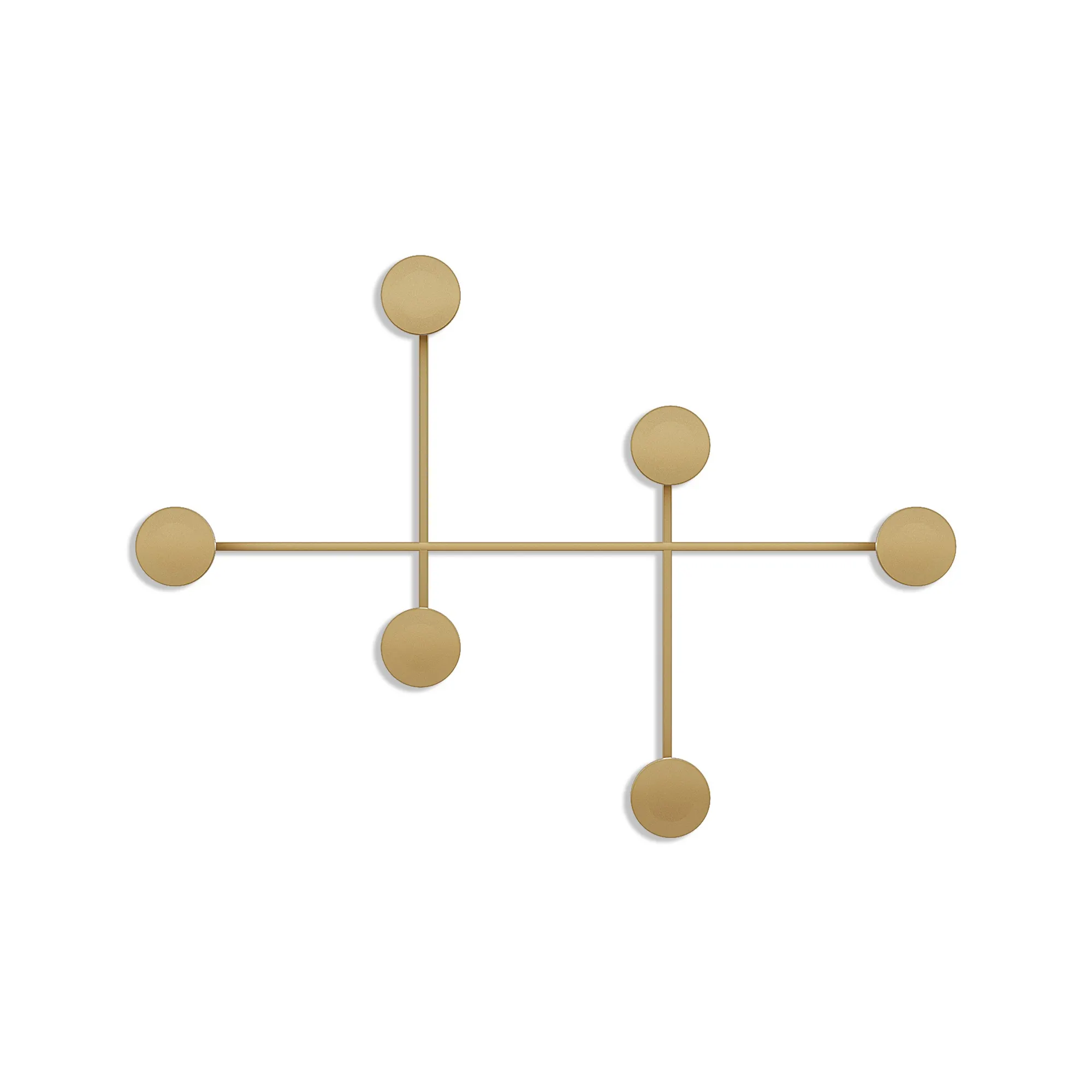Metalowy haczyk ścienny DAMA A złoty Wieszak na płaszcze