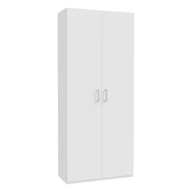 Szafa 2-drzwiowa HOME NOOK 2 drążki i półki 90cm biała