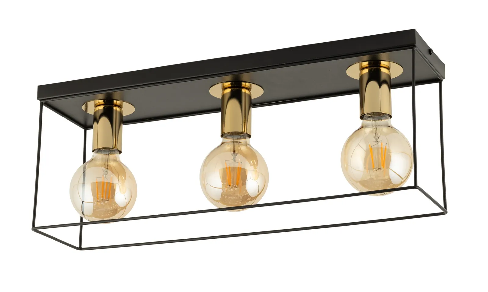 Lampa sufitowa VOX 3 czarno-złota Lampa sufitowa VOX 3 czarno-złota