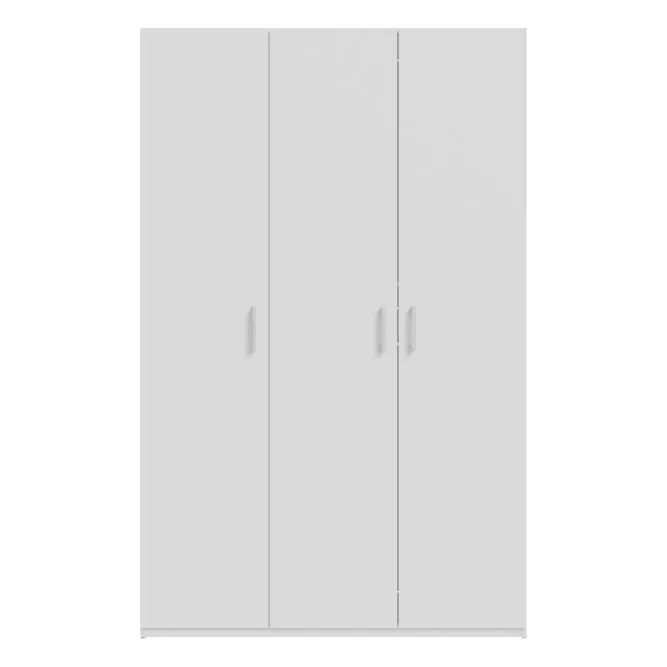 Szafa 3-drzwiowa HOME NOOK 2 drążki i półki 130cm biała - HMNS931-120