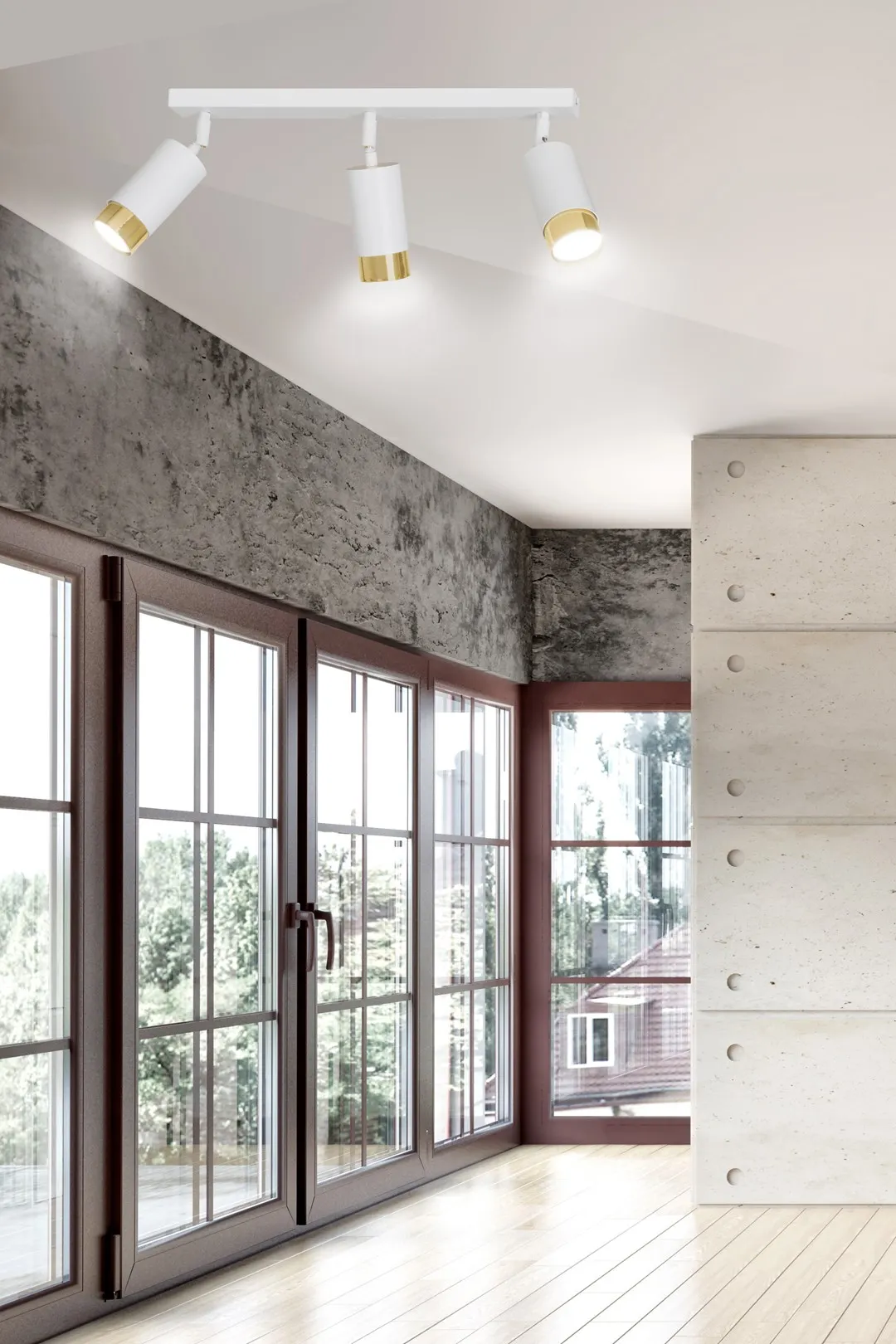 Lampa sufitowa HIRO Biały/Złoty 963/3 - 963/3