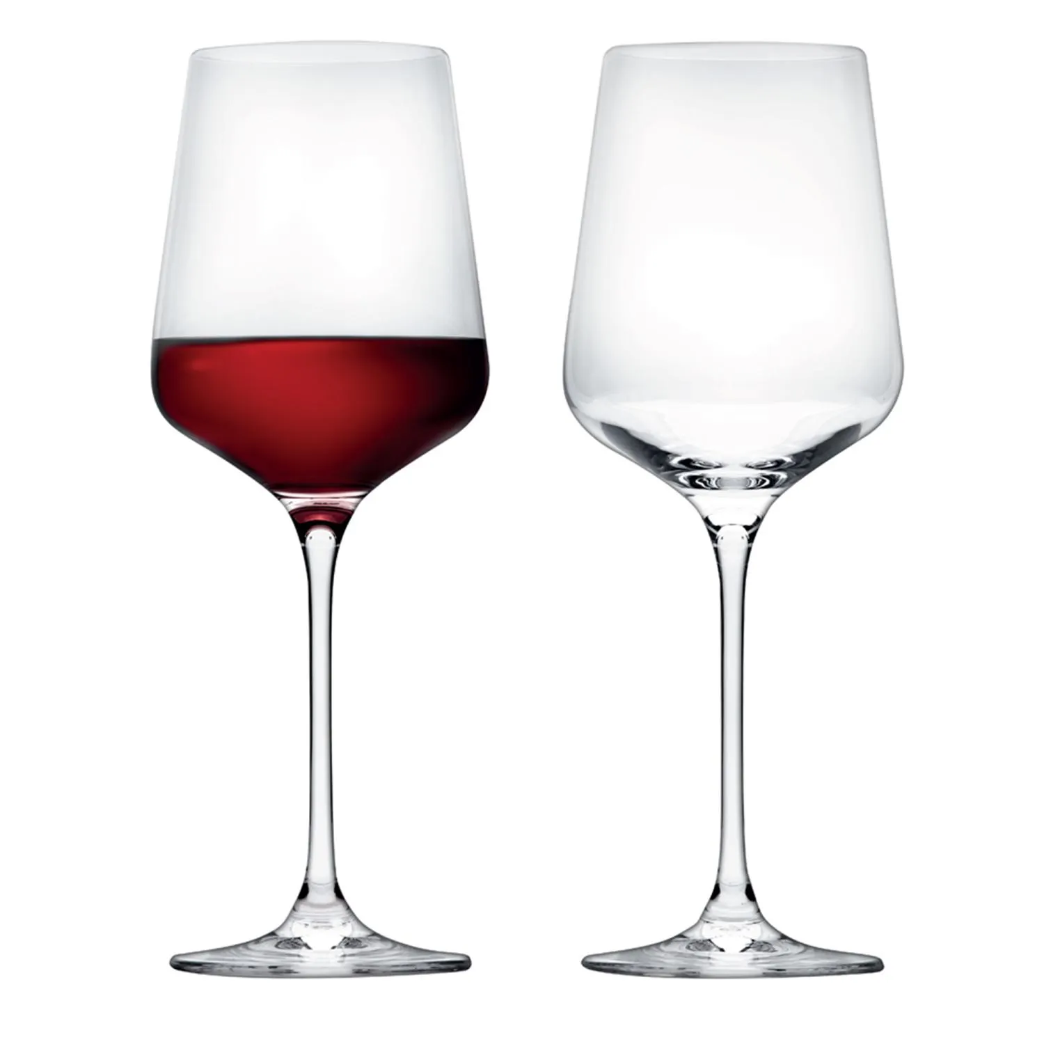 image kieliszki do wina, szklanki do wina, crystal stemware, czerwone wino, dekoltowy kielich