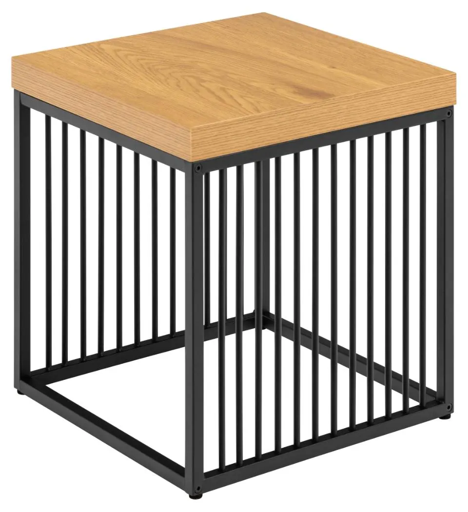 Stolik kawowy STRINGTON 40X40X42 Naturalny, Czarny - 0000102439