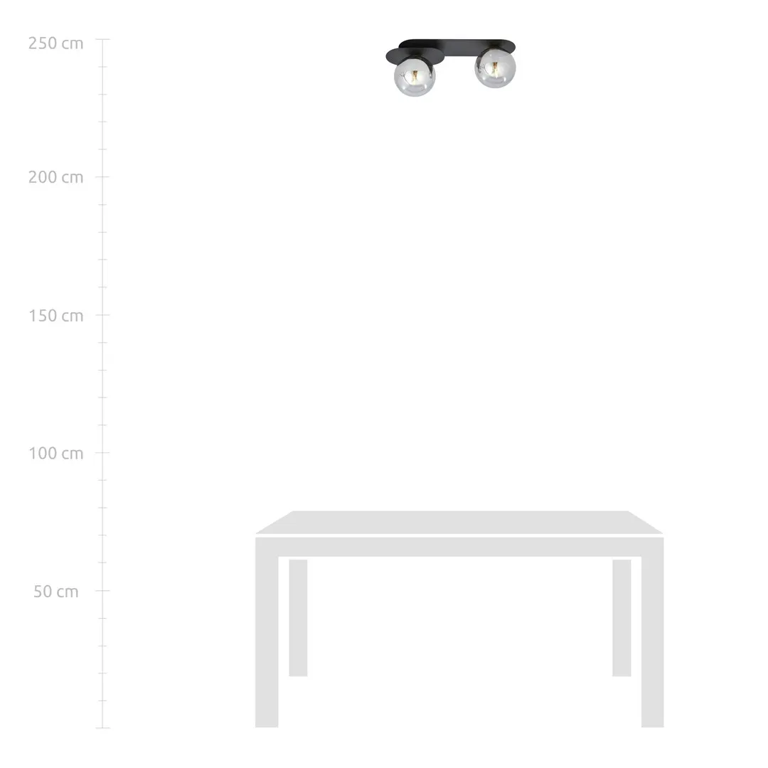 Lampa sufitowa PLAZA Czarny 1119/2 - 1119/2