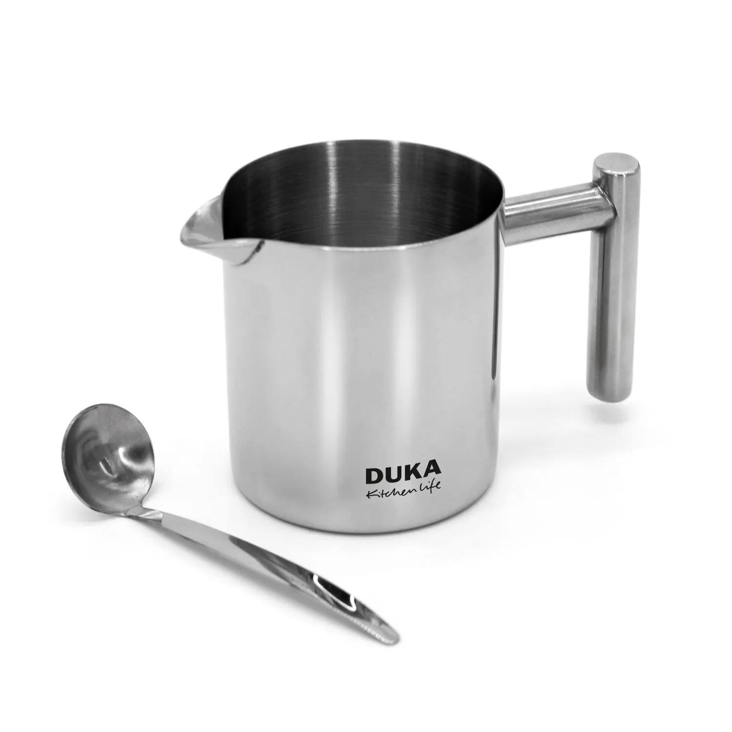 espresso, milk, pitcher, stainless steel, spoon