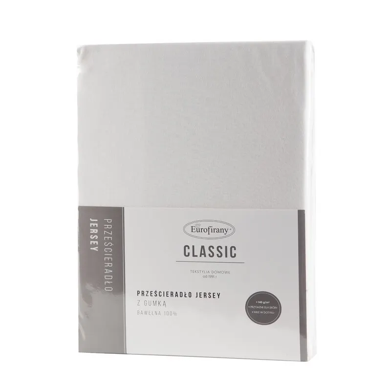 PRZEŚCIERADŁO JERSEY3 220X200 CM, WYS.30 CM KREMOWY Papier, Wizytówka, Tekst