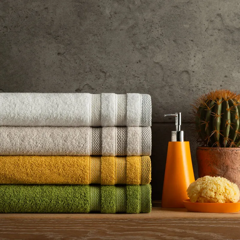 RĘCZNIK RIKI (02) 70 X 140 CM BEŻOWY - EU_361173