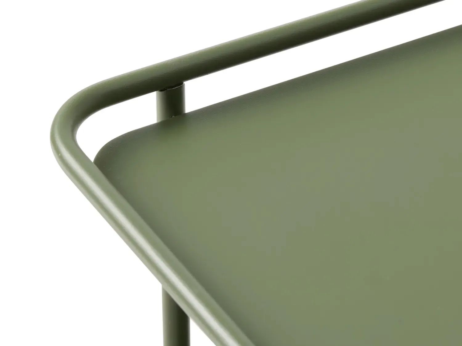 Stolik kawowy metalowy YUBA z półką 45x45 cm - zielony - UN_54880002