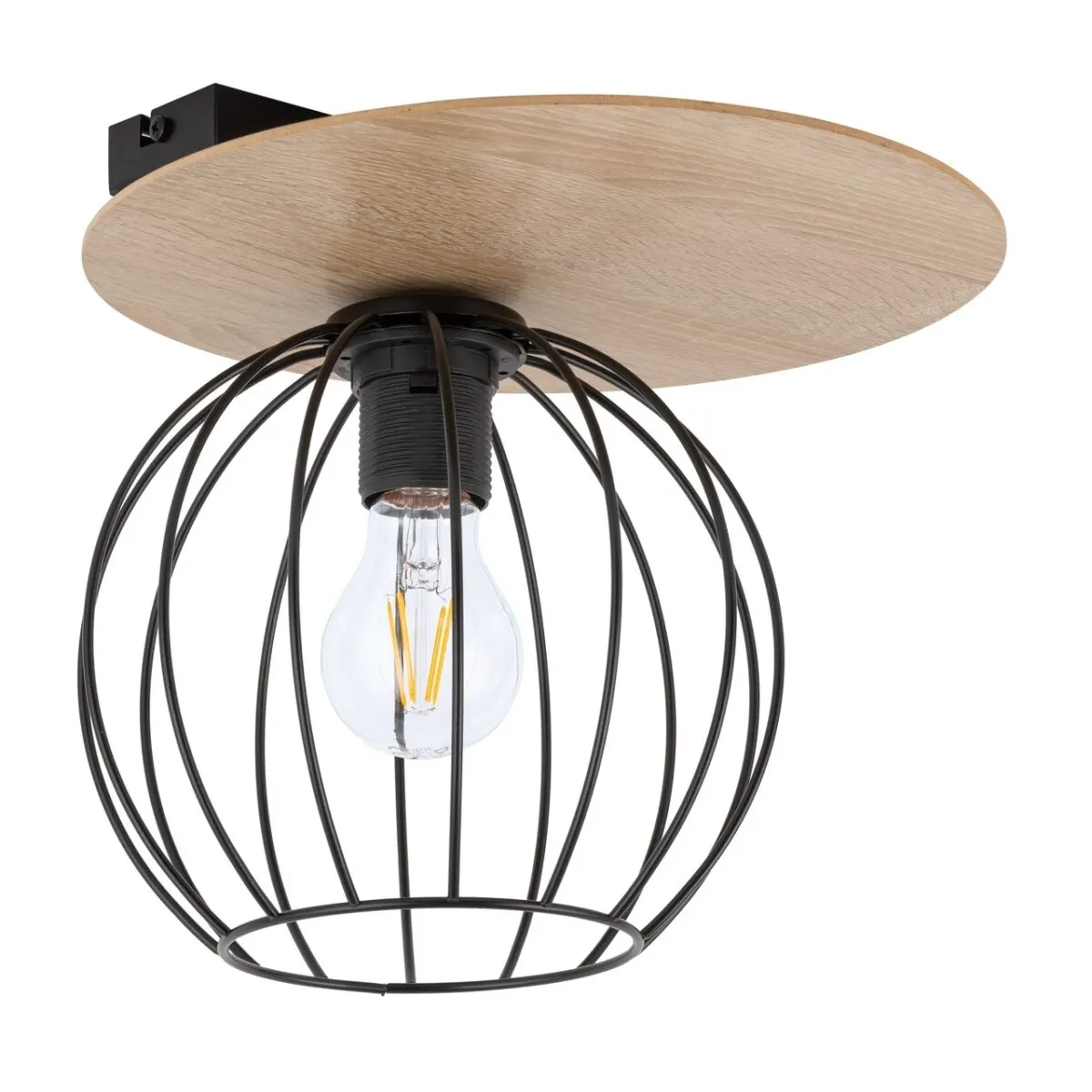 Lampa sufitowa/plafon CYBER 1 okrągły brązowo-czarny