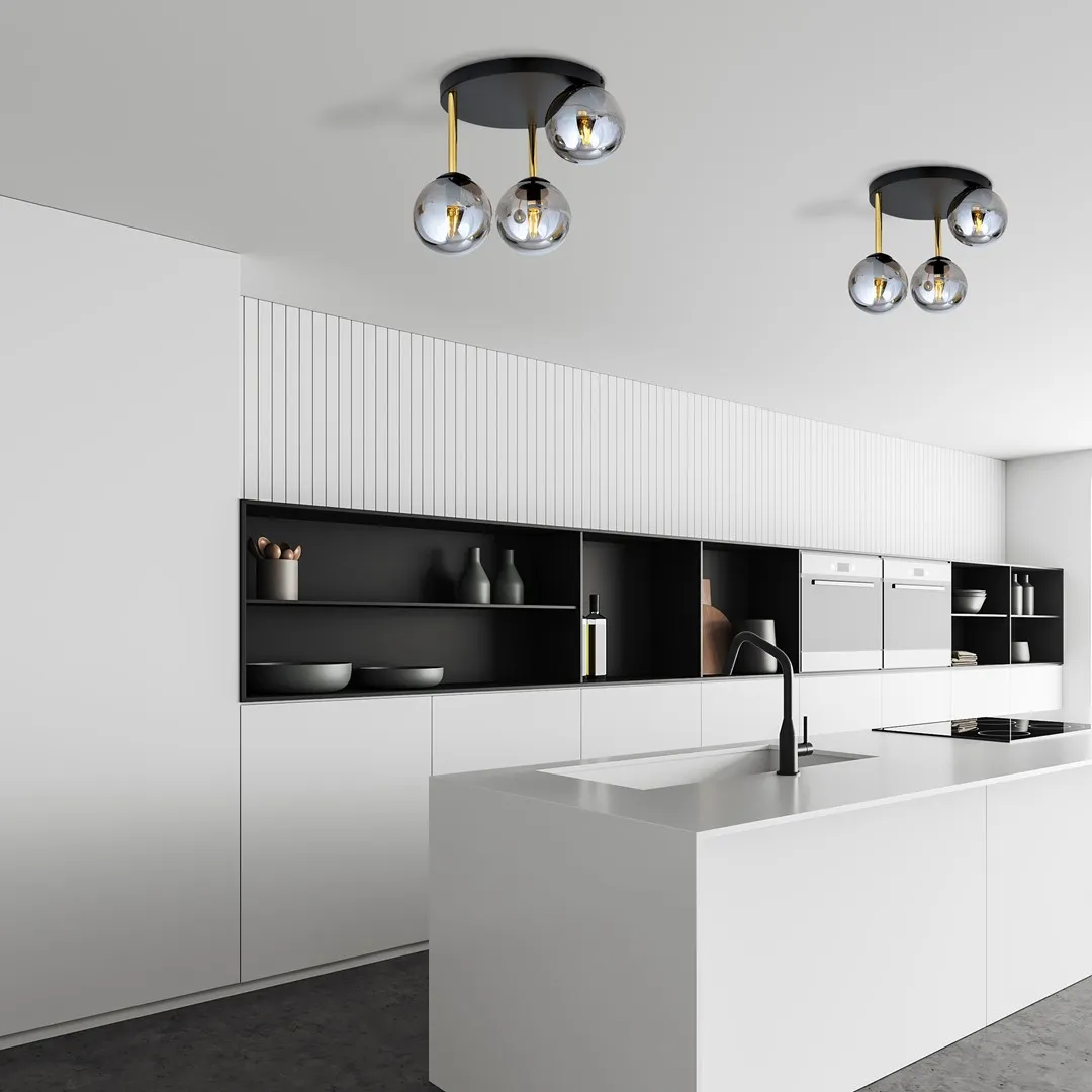 Lampa sufitowa DOLCE Czarny,Złoty 1259/3 - 1259/3