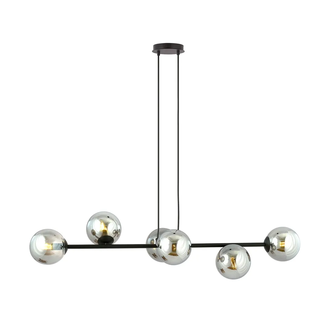Lampa wisząca ROSSI 6 czarny grafitowy