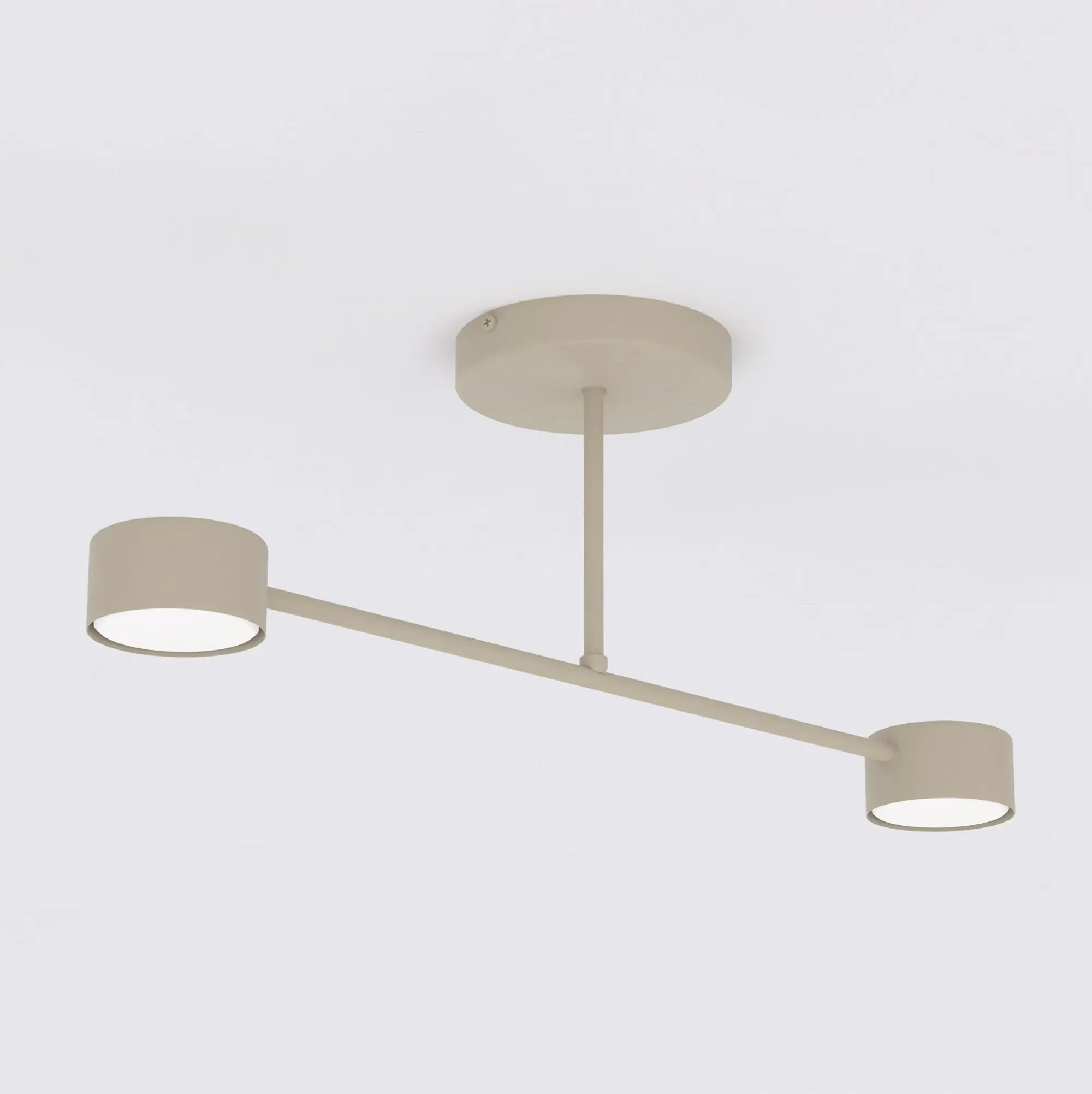 image lampa sufitowa, kinkiet, metal, biała, dwupunktowa