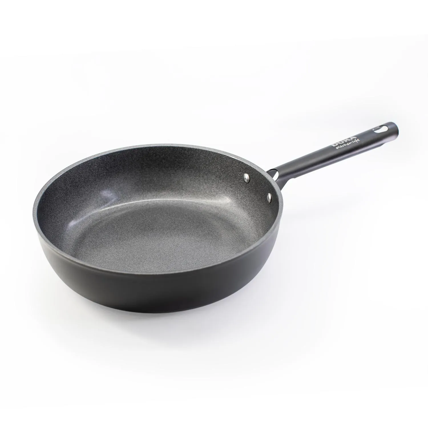 patelnia, grillowa, płyta ceramiczna, dno nieprzywieralne, czarna