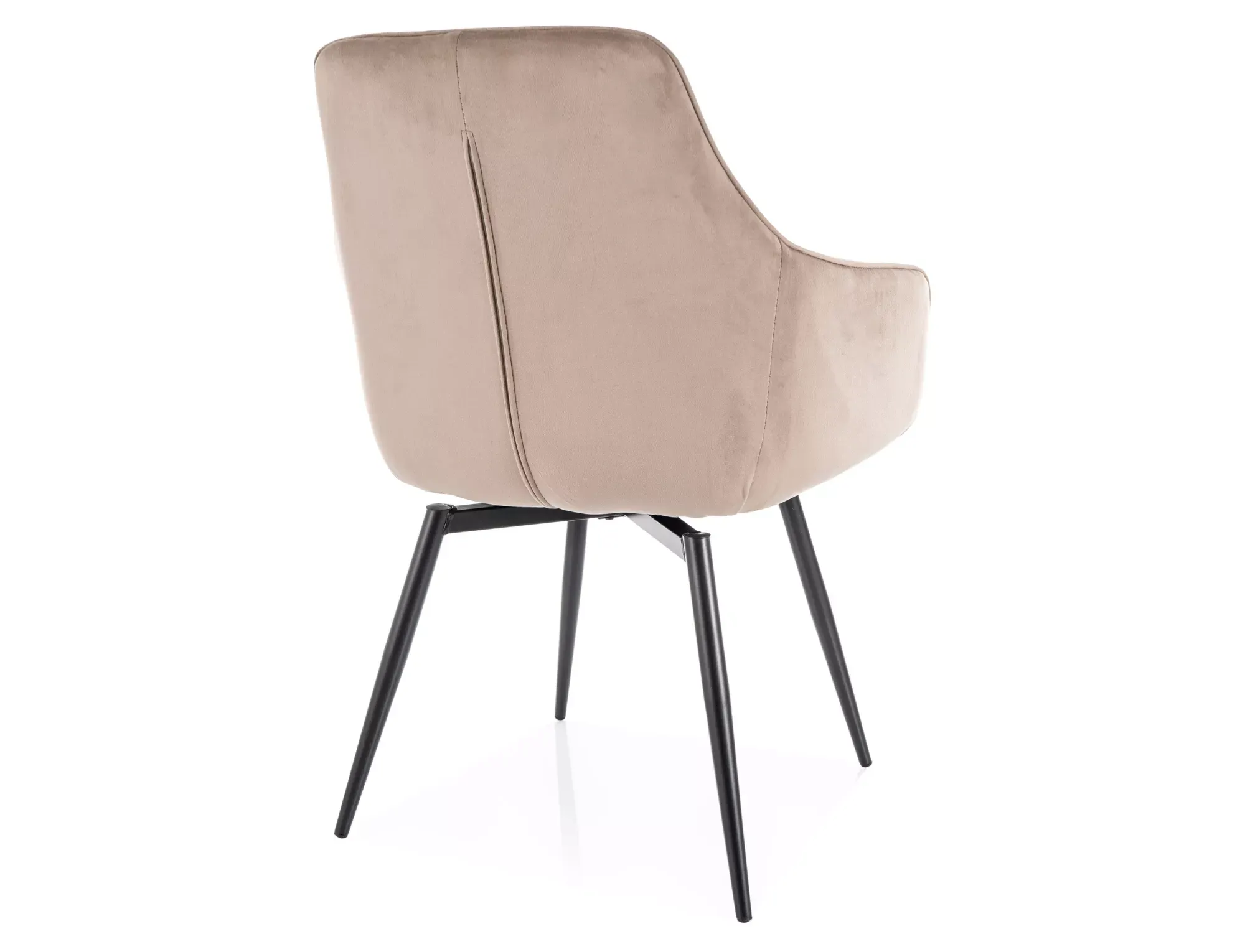 Krzesło tapicerowane SERVIO VELVET Bluvel 40 ciemny beż czarne nogi - SERVIOVCCBE
