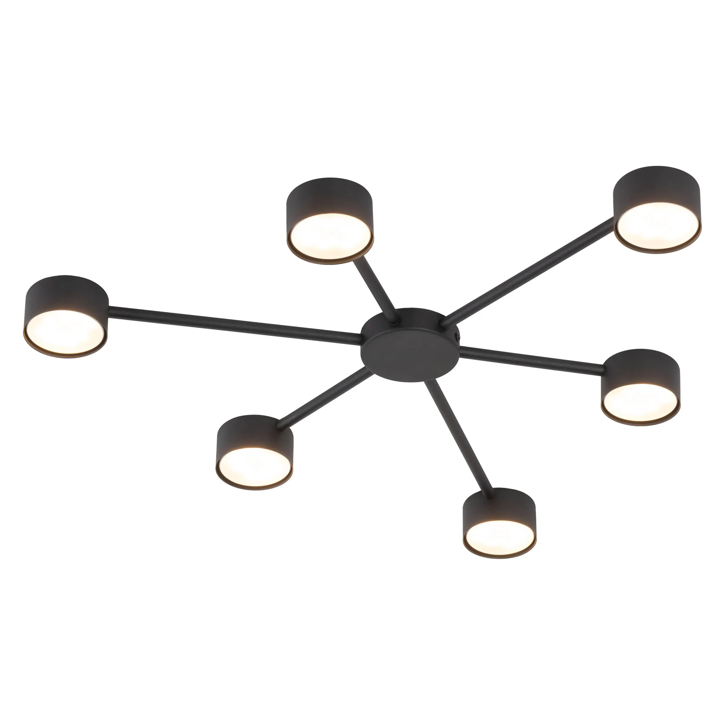 Lampa sufitowa AVIA czarna metalowa 66x64x5cm - TK_4692