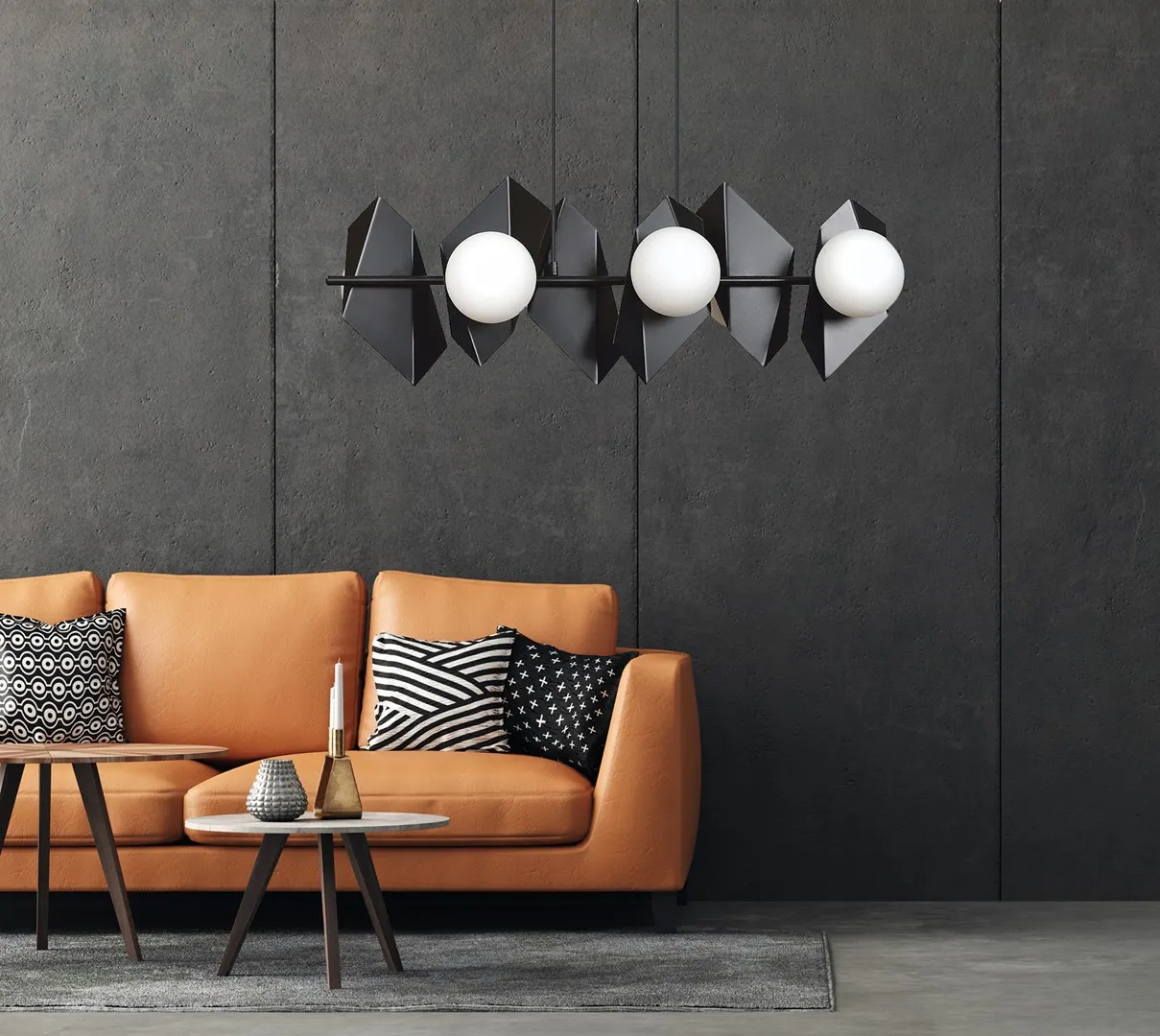 Lampa wisząca DRIFTON 6 czarny biały — zdjęcie 8