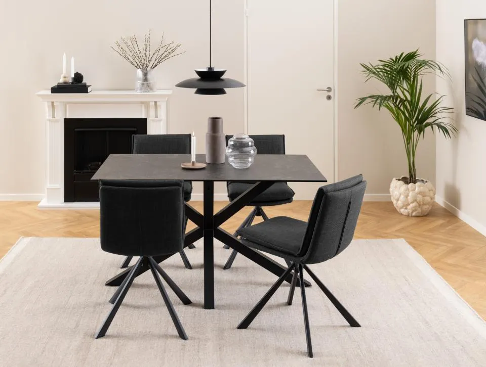 Krzesło obrotowe Lagos Ciemnoszary, Czarny - 0000101136