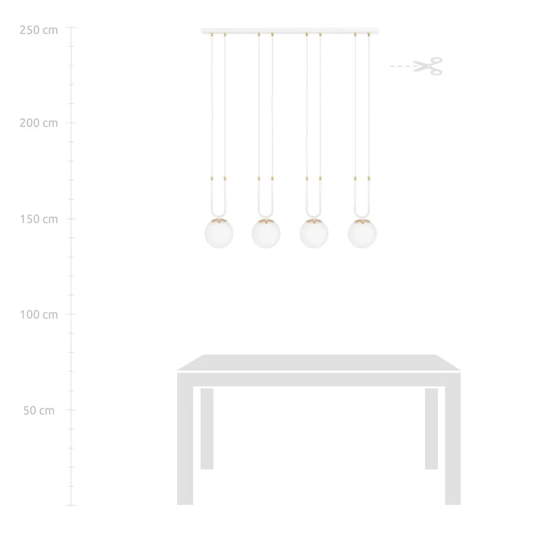 Lampa wisząca GLAM 4 biały — zdjęcie 8