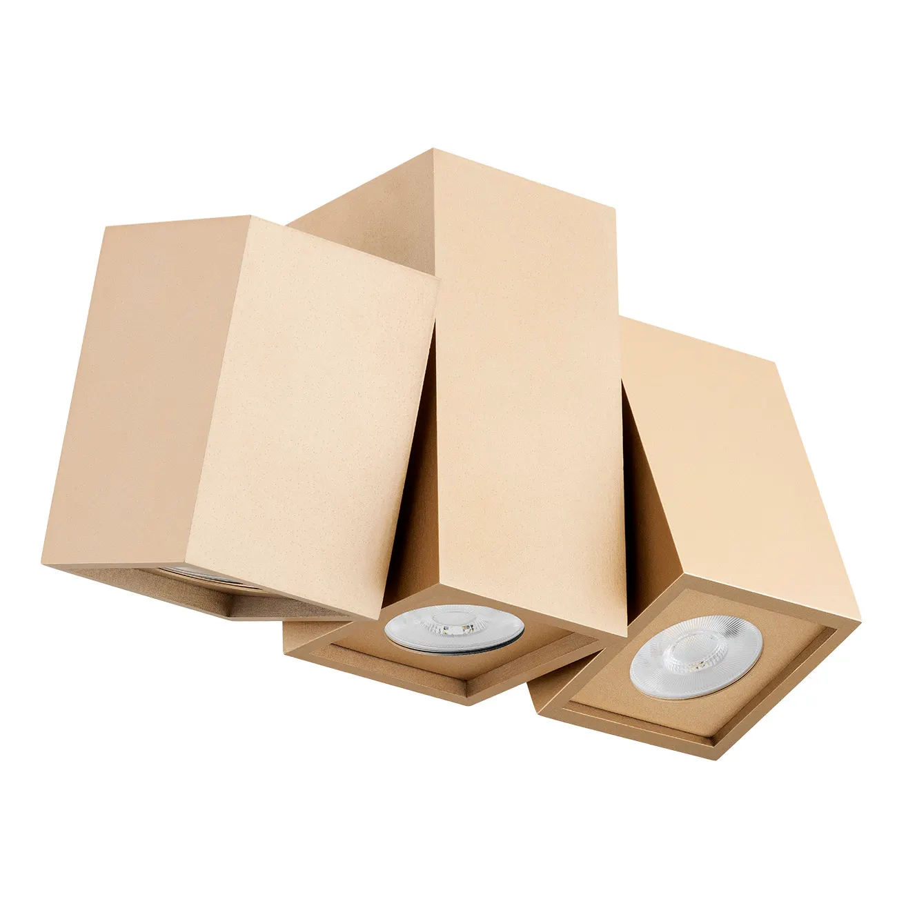 Plafon MORTIMER drewniany kubiki złoty - 6269