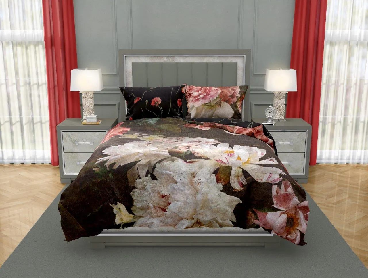 Pościel komplet 160x200+2x70x80 NOBILE 006 satyna bawełaniana fotoprint wielokolorowy - FARO_31208