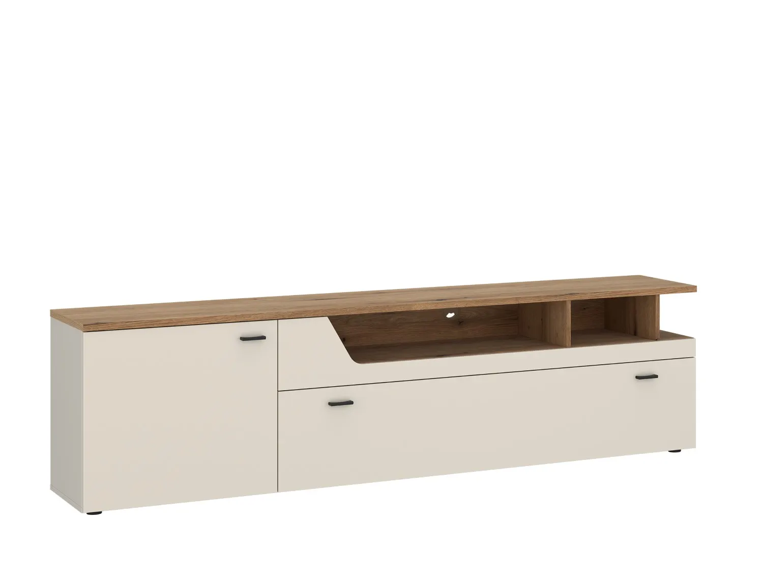 Szafka RTV 1-drzwiowa z 1 klapą CUT OUT 03 | CTUF01 | cashmere dąb coast evoke Meble, Kredens, Szuflada, Gabinet