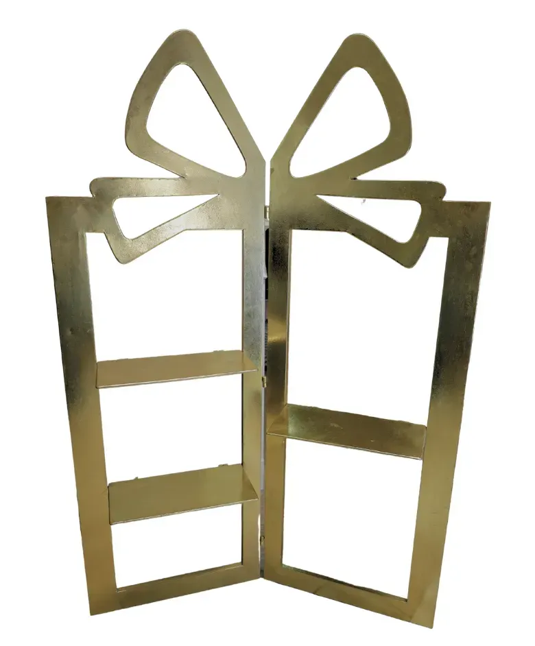 Dekoracja metalowa PREZENT MAXI złoty