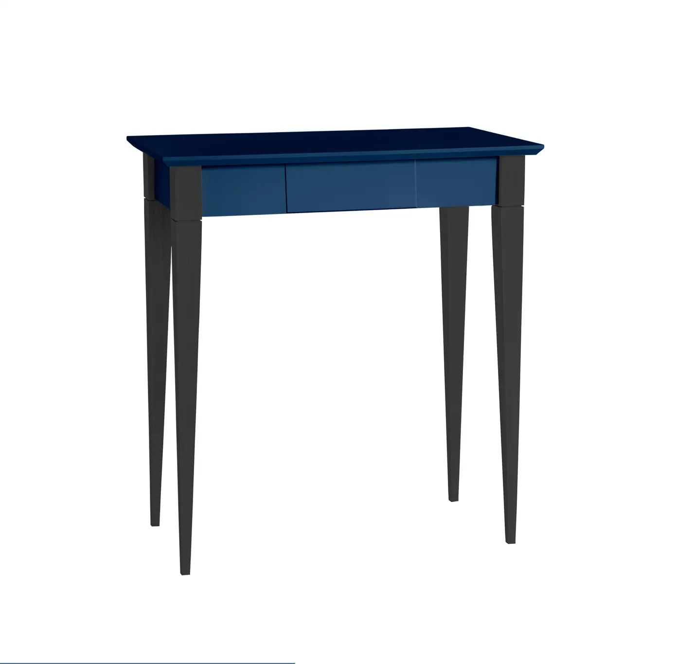 Biurko z szufladą MIMO 65x40 granatowy blat/czarne drewniane nogi