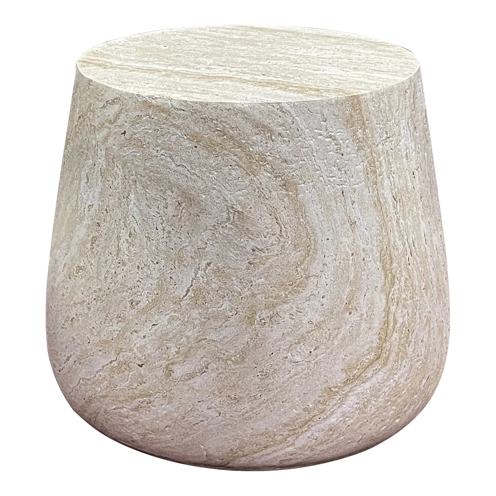 Stolik kawowy BONN włókno gliny fi475x41 cm - efekt kamienia Stolik kawowy BONN włókno gliny fi475x41 cm - efekt kamienia