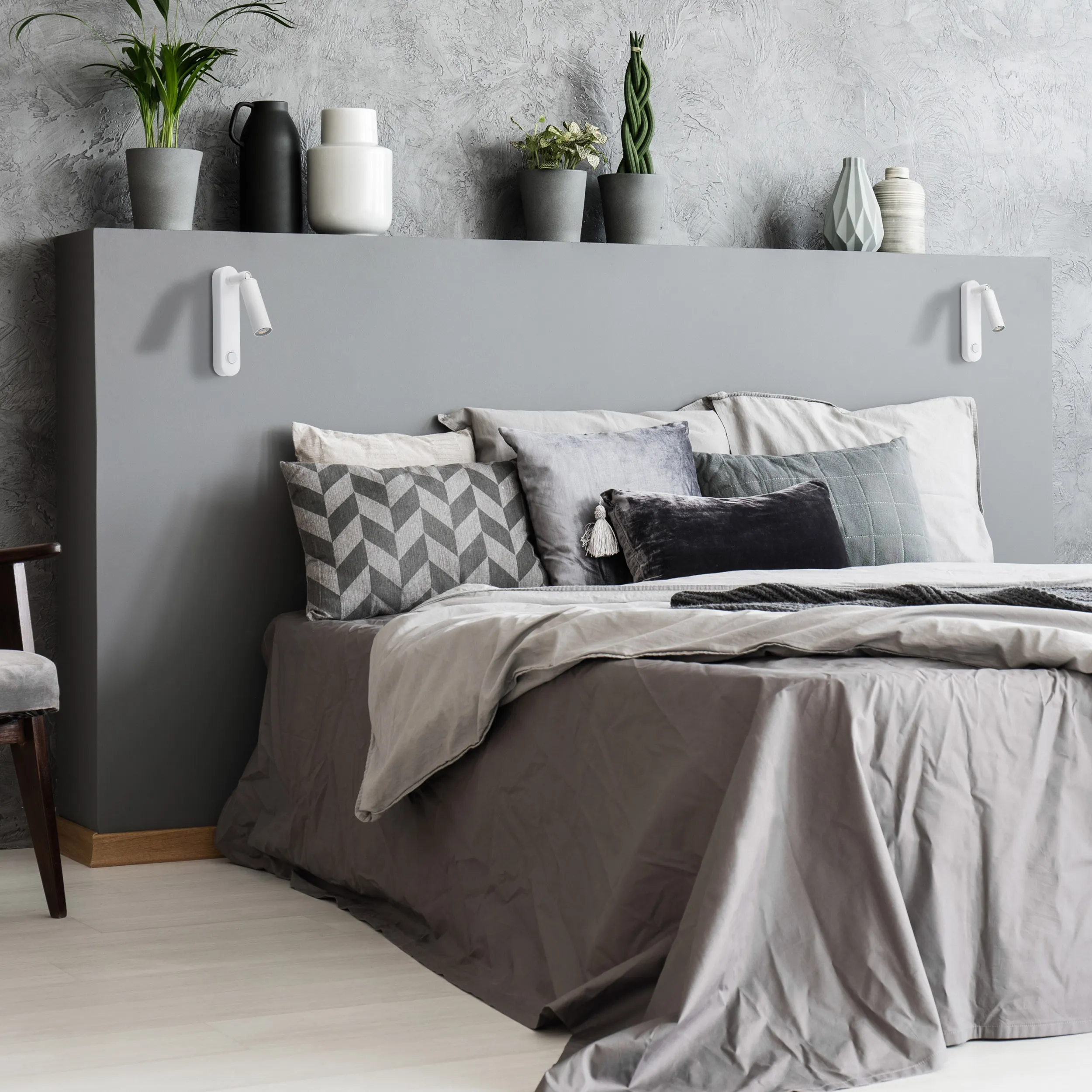 Kinkiet ENZO biały regulowany z włącznikiem 22x14x10cm - TK_6620