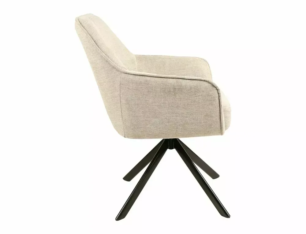 Krzesło obrotowe NOTTI BREGO 31 jasny beż czarny stelaż - NOTTIBRCJBE