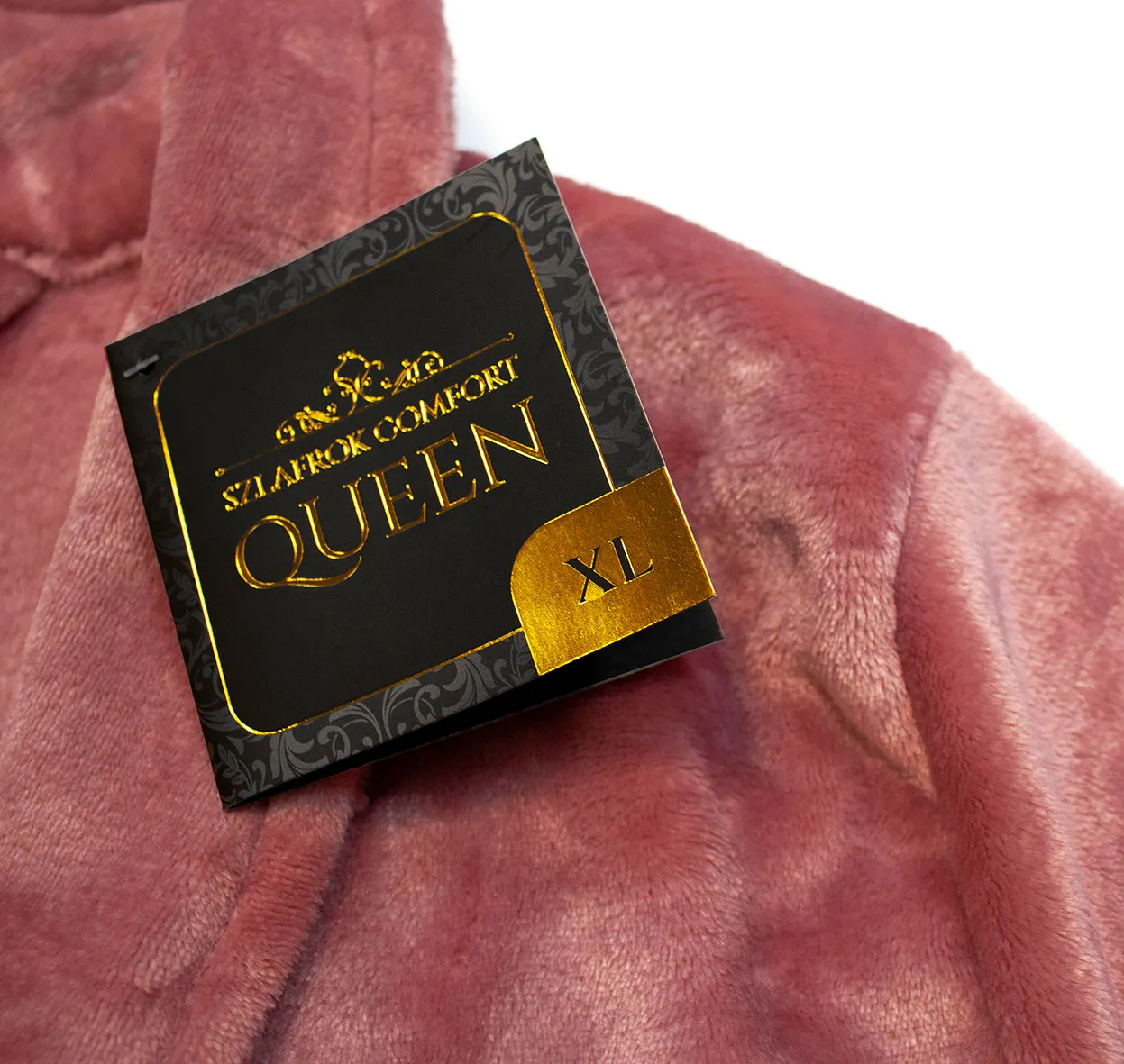 Szlafrok COMFORT QUEEN XL flanelowy 230gsm różowy - FARO_26885