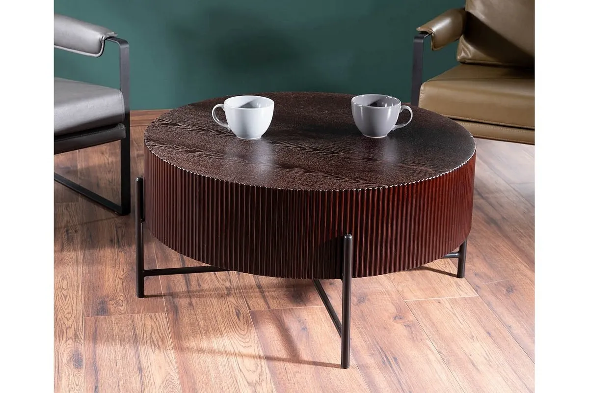 ŁAWA TUCA CIEMNY ORZECH/CZARNY FI 80X40 - TUCACORC