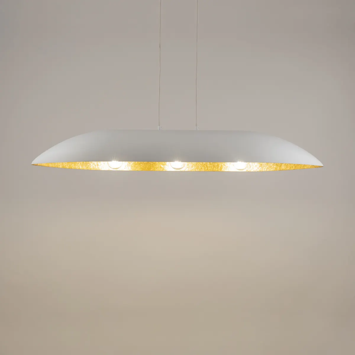 Lampa wisząca GONDOLA L biało-złota - SI_40636