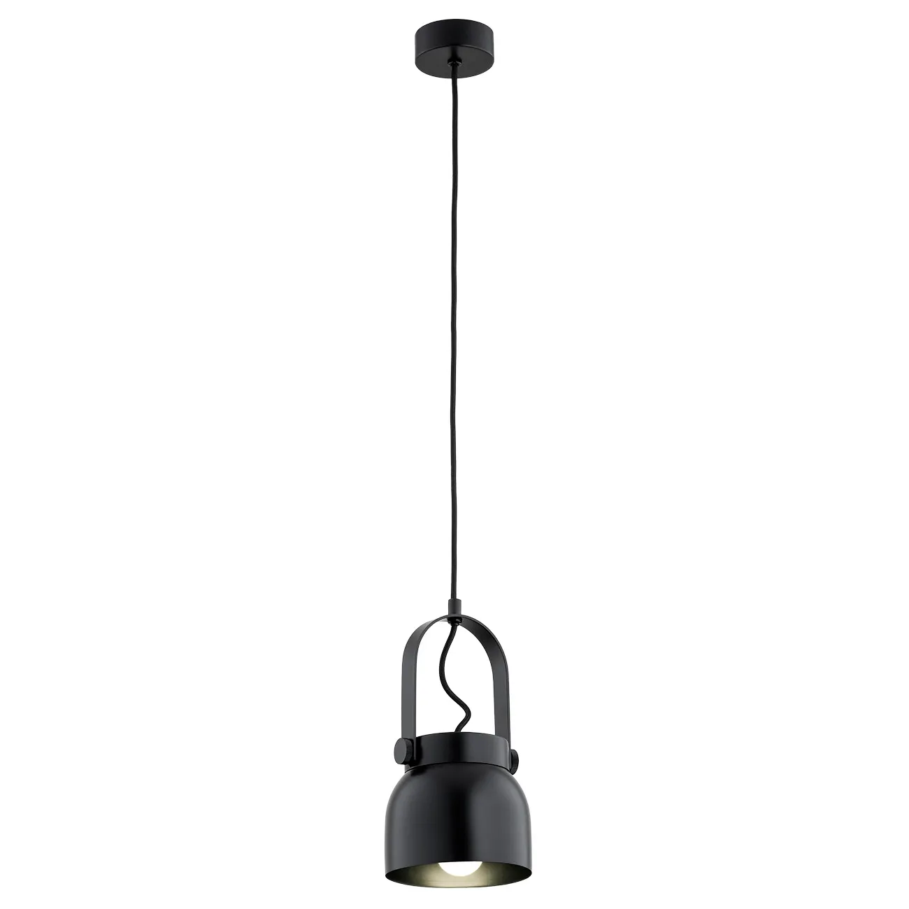Lampa wisząca LOGAN metalowa czarna 110cm
