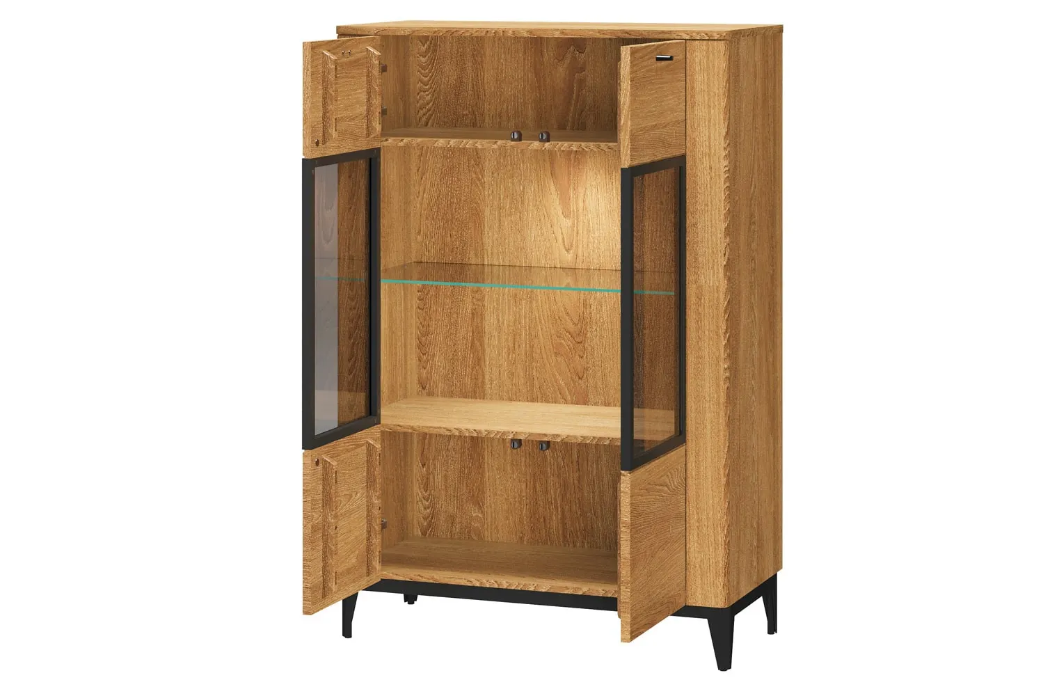 Witryna niska 2-drzwiowa PORTO 15 - dąb złoty - TH-100-1610