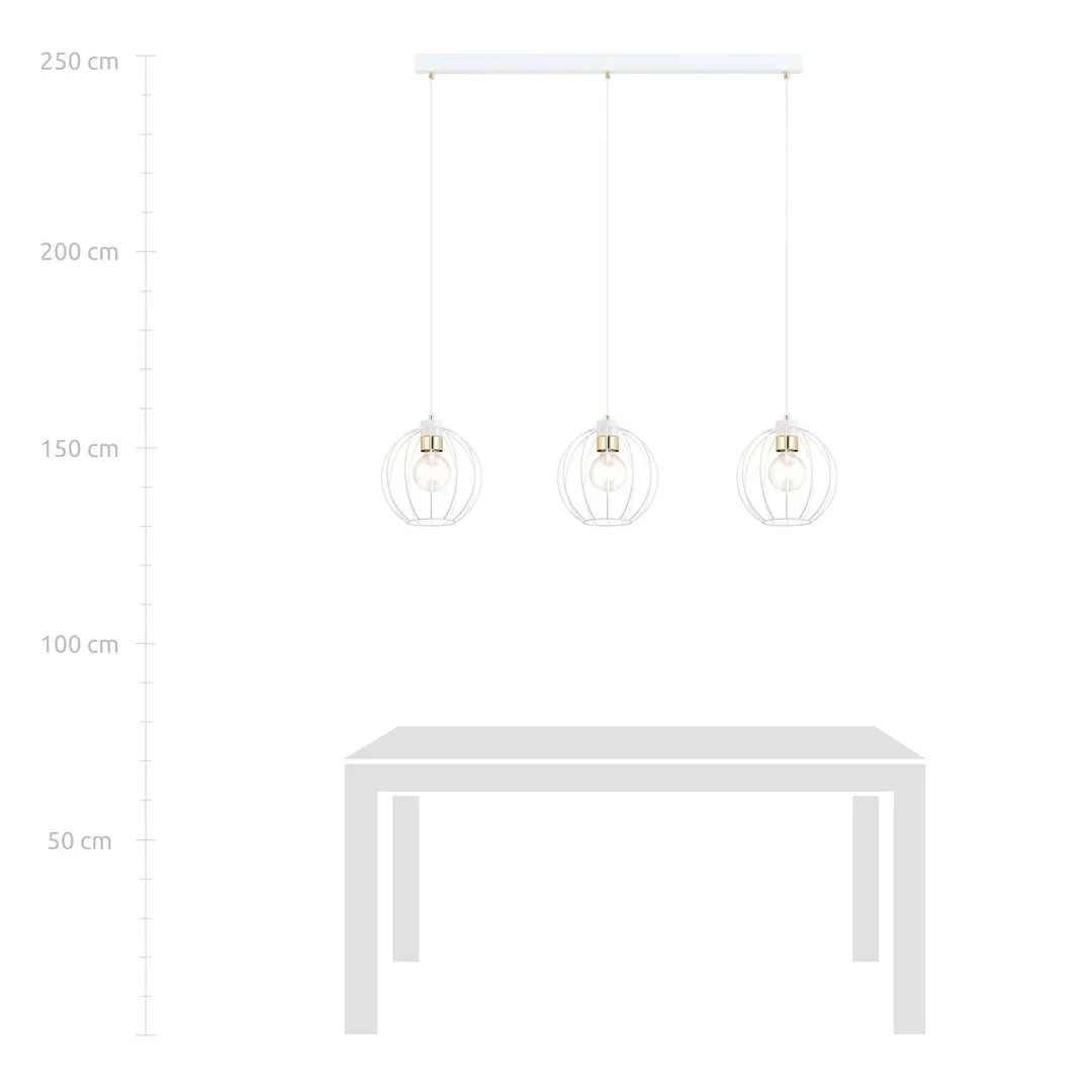 Lampa wisząca GINO Biały/Złoty 1223/3 - 1223/3