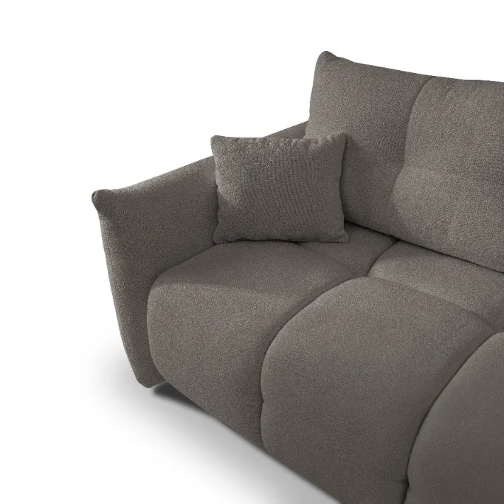 Narożnik rozkładany z pojemnikiem BASE SICURIO 257 cm L/P pikowany ciemnoszary - BASE_NAR_SICURIO75