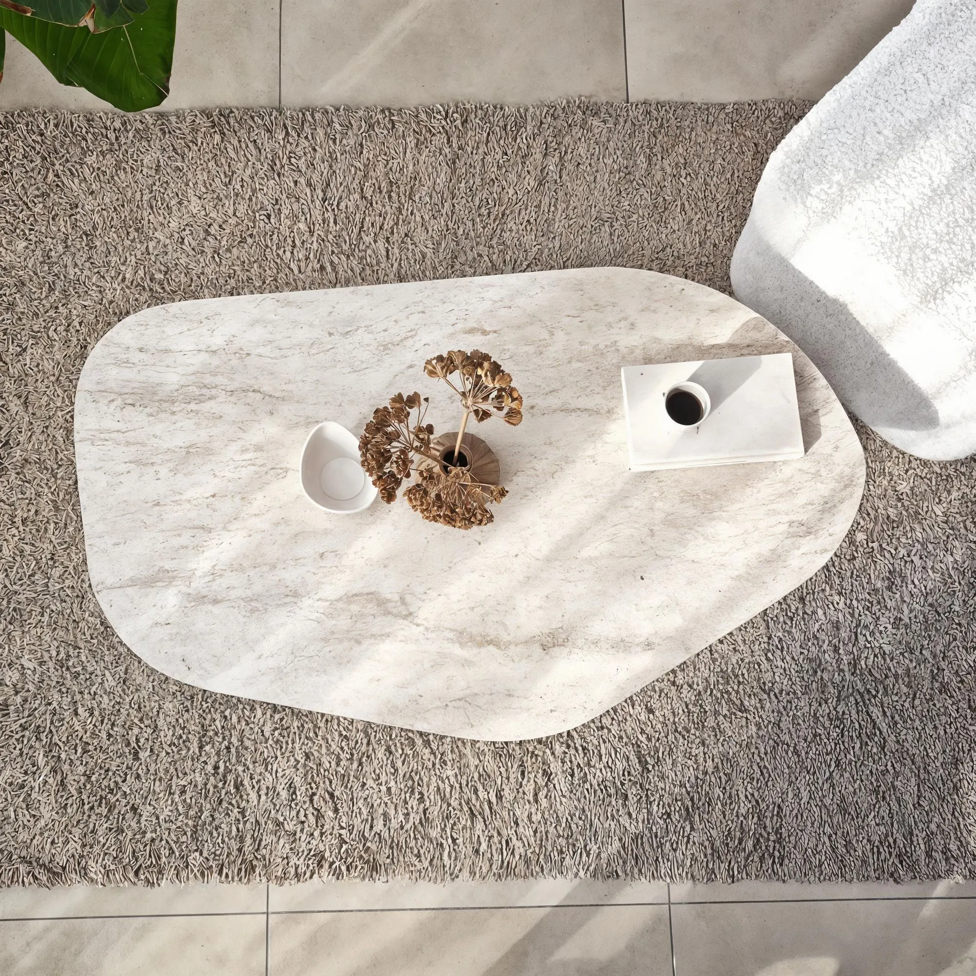 Stolik kawowy ROCK 60x100 trawertynowy - ASI_552NOS2572