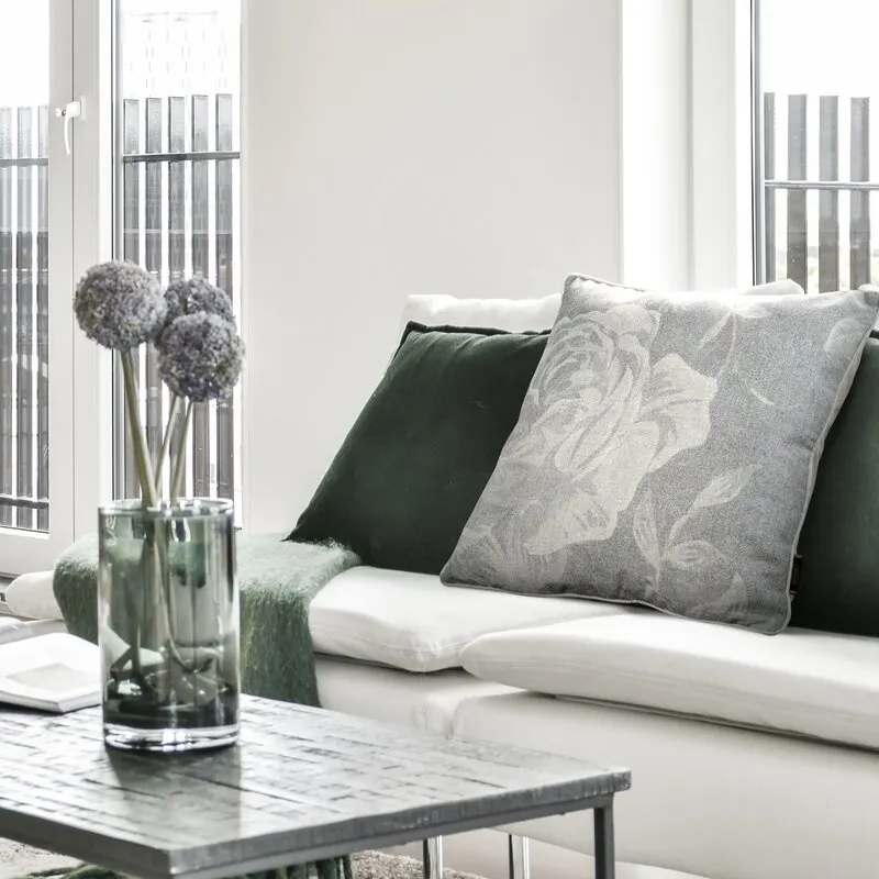 POSZEWKA LEN 10 45 X 45 CM STALOWY - EU_415419