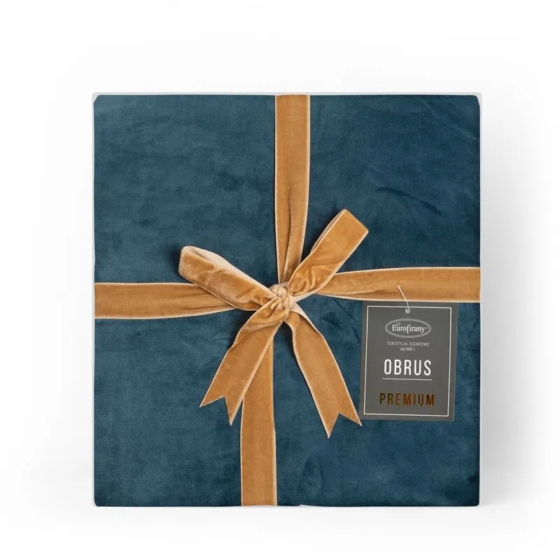 OBRUS VELVET 145 X 220 CM GRANATOWY - EU_421133